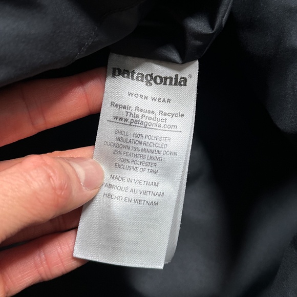 Patagonia Jackson Glacier Down Fill Insulated Puffer Coat Parka Black Mens XL - Picture 12 of 14